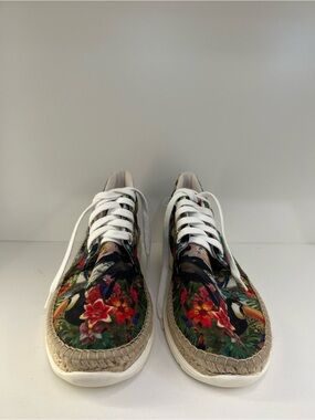AZURA TROPICAL BIRD PRINT W ESPADRILLE SNEAKERS SZ 40